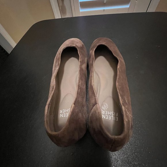 Eileen Fisher size 7 green slipon suede flats shoes - Picture 3 of 11